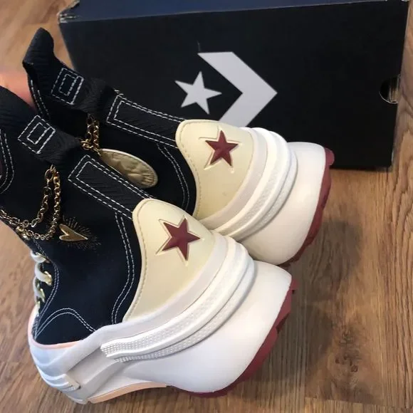 CONVERSE run star legacy cx hi hearts chain platform shoes sneakers women’s 8.5 - Picture 6 of 8